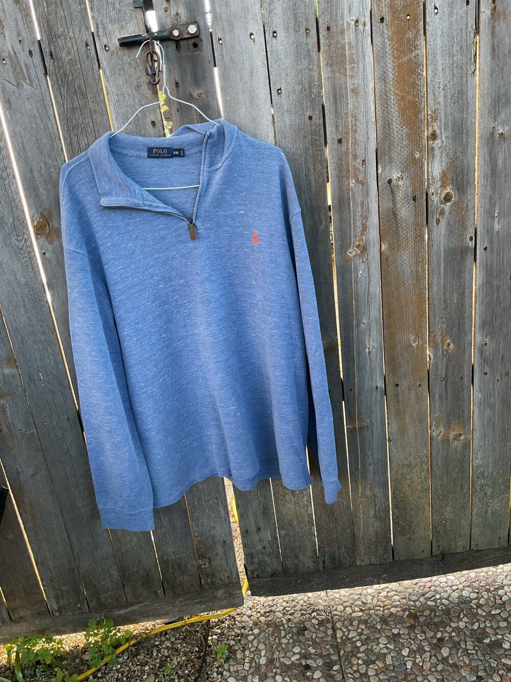 Polo by Ralph Lauren Pull Over 1/4 Zip Long Sleeve Sweater Sz XXL